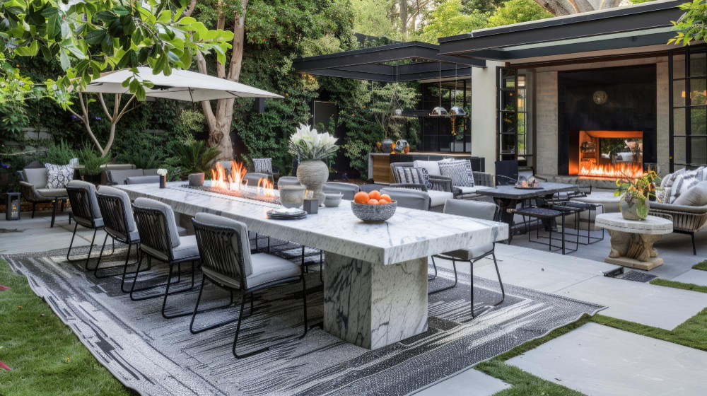 Leathered Granite Outdoor Kitchen