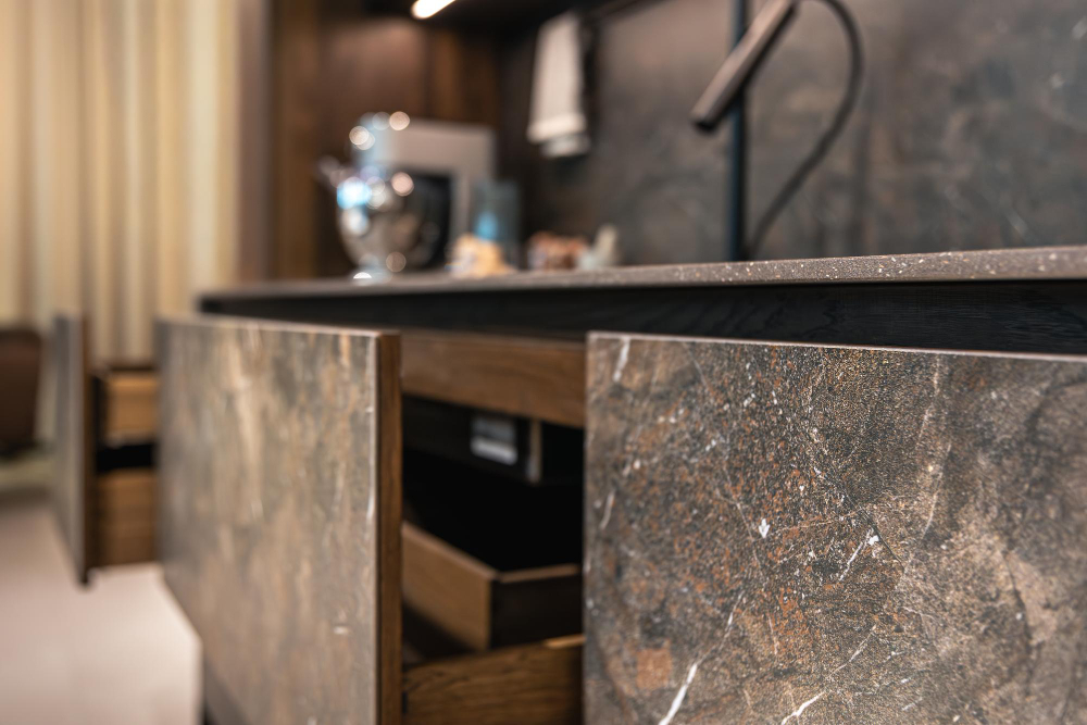 granite leather finish