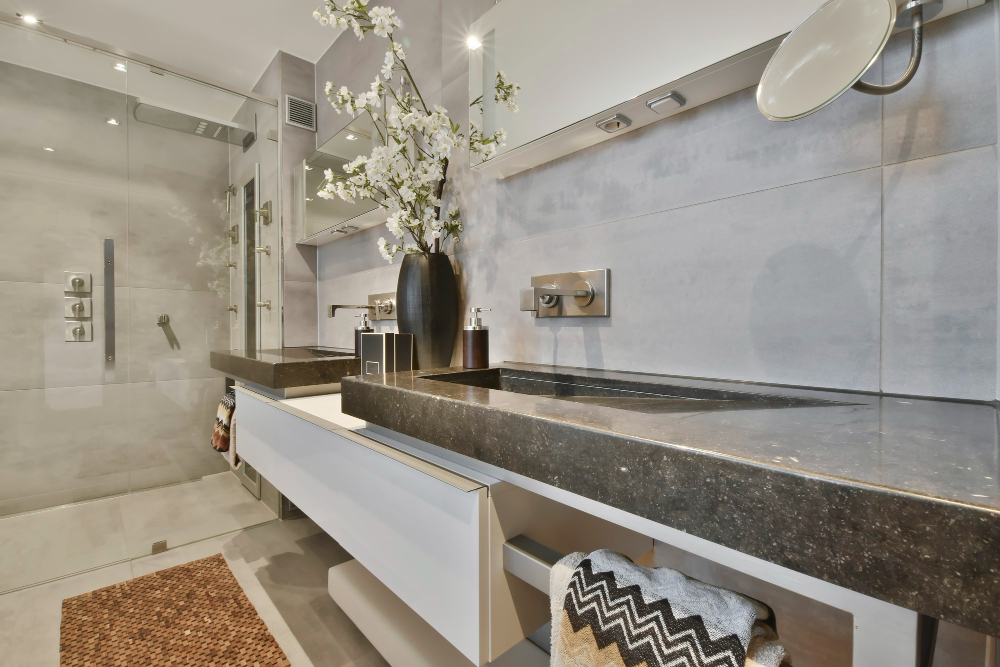 granite leather finish